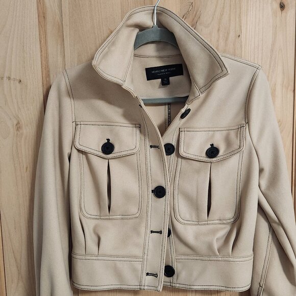 Marc New York Soft Cream Coat Jacket Button Up XS - Picture 1 of 4